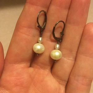 🌊 Lovely Sterling Silver Pearl Drop Earrings 🌊